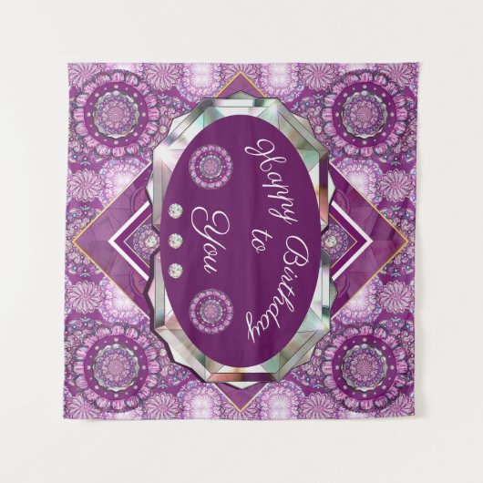 Tenture Cardinal Red Rosace (Devant (Horizontal))