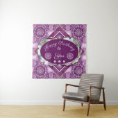 Tenture Cardinal Red Rosace (En situation)