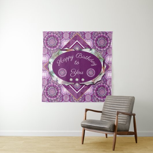 Tenture Cardinal Red Rosace (En situation)