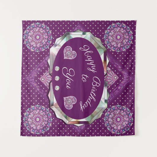 Tenture Cardinal Red Rosace (Devant (Horizontal))