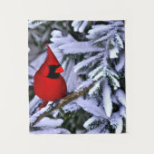 Tenture Cardinal rouge d'hiver (Devant)