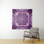 Tenture Cardinal rouge Rosace (En situation (horizontale))