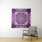 Tenture Cardinal rouge Rosace (En situation)