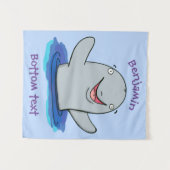 Tenture Caricature adorable de marsouin (Devant (Horizontal))