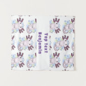 Tenture Caricature axolotl rose adorable (Devant (Horizontal))