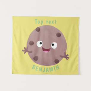 Tenture Caricature de biscuit à puce en chocolat