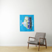 Tenture Caricature de camion de glace joli (En situation)