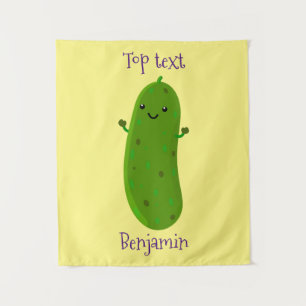 Tenture Caricature de cornichon joyeux