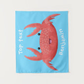 Tenture Caricature de crabe rouge cuite (Devant)