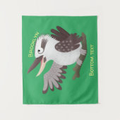 Tenture Caricature de kookaburra drôle et drôle (Devant)