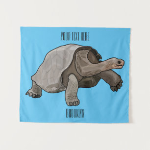 Tenture Caricature de la tortue des Galapagos