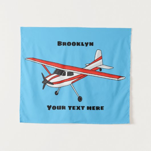 Tenture Caricature de l'avion à train de vélo (Devant (Horizontal))