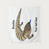 Tenture Caricature de lézard rouge (Devant)