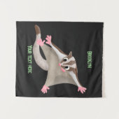 Tenture Caricature de planeur de sucre joyeux (Devant (Horizontal))