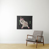 Tenture Caricature de planeur de sucre joyeux (En situation (horizontale))