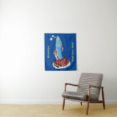 Tenture Caricature de poisson tropical guppy très chic (En situation)