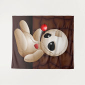 Tenture Caricature de poupée vaudou en amour (Devant (Horizontal))