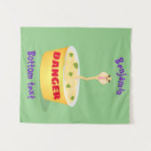 Tenture Caricature de serpent aux nouilles mignonnes illus (Devant (Horizontal))