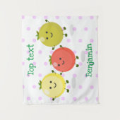 Tenture Caricature de tomates cerises mûres (Devant)