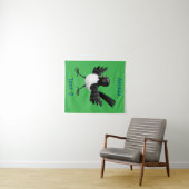 Tenture Caricature de Willie Wagtail australienne personna (En situation (horizontale))