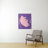 Tenture Caricature d'ours d'eau tardigrade rose mignon (En situation)