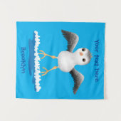 Tenture Caricature en bécasseau mignon (Devant (Horizontal))