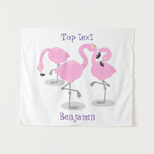 Tenture Caricature en trio flamand rose mou
