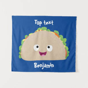 Tenture Caricature joli sourire taco dessin animé