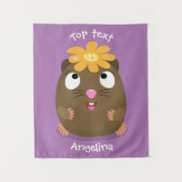 Caricature joyeuse de cobaye mignonne