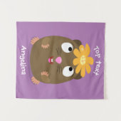 Tenture Caricature joyeuse de cobaye mignonne (Devant (Horizontal))