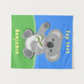 Tenture Caricature joyeux koala agitant (Devant (Horizontal))