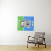 Tenture Caricature joyeux koala agitant (En situation (horizontale))