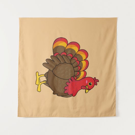 Tenture Caricature mignonne Turquie (Devant (Horizontal))