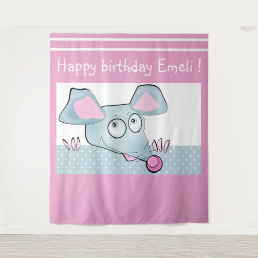 Tenture Caricature souris rat Nouvel An 2020 symbole enfan (Devant)