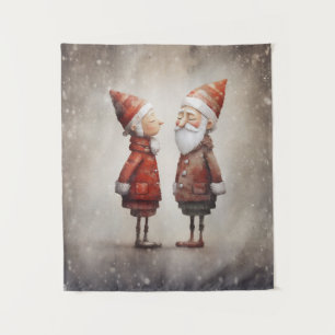 Tenture Caricature Whimsical de Mme et M. Claus
