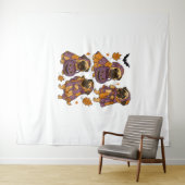 Tenture Carlin Chien Fantôme Halloween Éffrayant (En situation (horizontale))