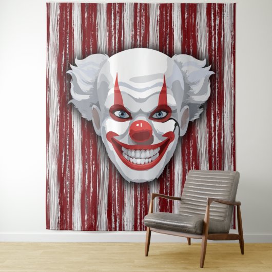 Tenture Carnaval de Clown déplaisant Halloween Fond d'écra (En situation)