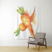 Tenture Carotte orange vif (En situation)