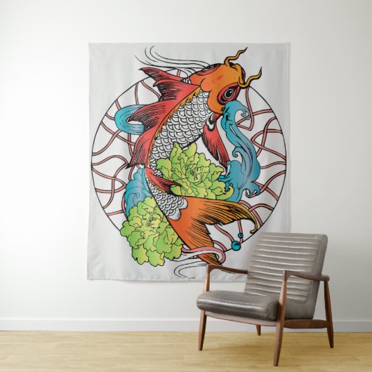 Tenture Carp Mandala (En situation)
