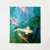 Tenture Carpeaux de Koi Colorés (Devant)
