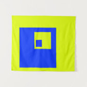Tenture Carré jaune et bleu (Devant (Horizontal))