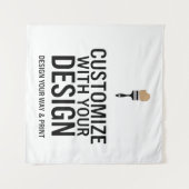 Tenture Carré personnalisé vierge de 144x144 cm (Devant (Horizontal))