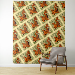 Tenture Carreau Antique Poisson Art Ancien de morgan art