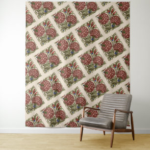 Tenture Carreau de fleur d'œillet Art antique rustique De