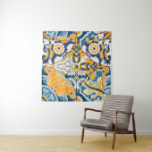 Tenture Carreaux azulejos Patchwork Fond d'écran Vintage (En situation)