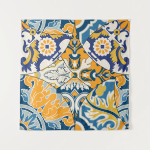 Tenture Carreaux azulejos Patchwork Fond d'écran Vintage