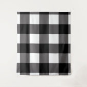 Tenture Carreaux Buffalo Noir et Blanc Rustique (Devant)