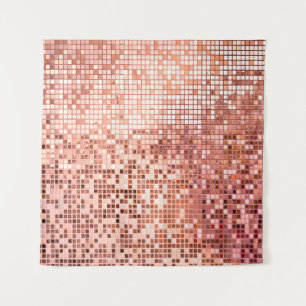 Tenture Carreaux de mosaïque carré rose rosé