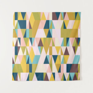 Tenture Carreaux triangles colorés, arrière - plan vintage