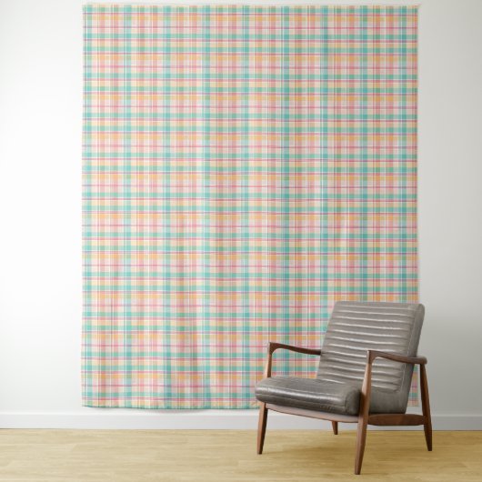 Tenture Carreaux Vichy Multicolores (En situation)